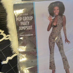 Old School POP Group Party JUMPSUIT Adult standard up to size 8 Halloween Costum